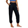 Women Casual Loose Fit Wide Leg Jogger Pants Elastic Waistband Lightweight Soft Fabric Breathable Relaxed Fit Ankle Cuffs