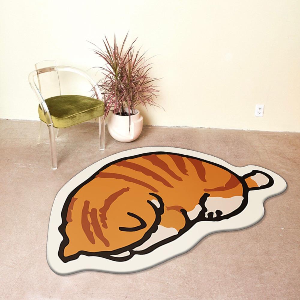 Thick Furry Carpets Cartoon Entrance Mat Toilet Mat Tiger Carpet Living Room