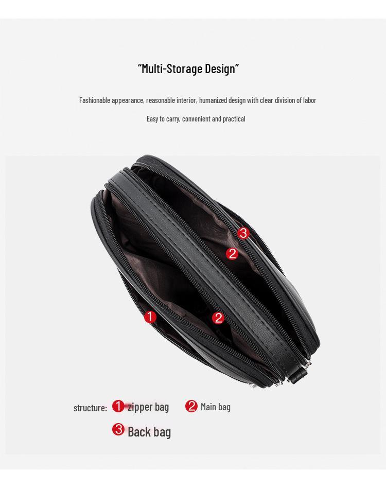 Damen Bestickte Diamantmuster Mehrschichtige Umhänge-Schultertasche für Mütter