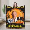 Pitbull Mr. Weltweit Flanelldecke Winter Mr Worldwide Weiche Überwurfdecke Mädchen Jungen Outdoor Neuheit Bettdecke Sofa Bettbezug