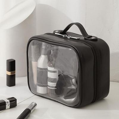 Bolsa de Cosméticos Visible para Viaje Bolsa de Lavar Transparente Impermeable Neceser de Almacenamiento Organizador de Cosméticos Bolsas de Aseo de Belleza