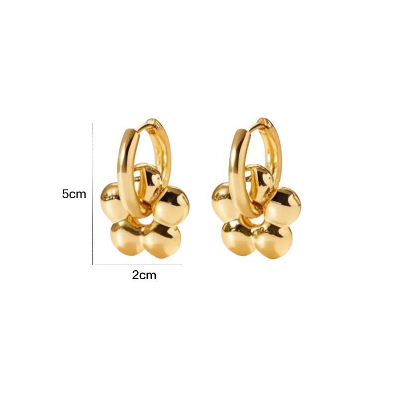 Classic Titanium Steel Heart Star Folwer Hoop Earrings For Women Punk Hip Hop Y2K Jewelry Gift