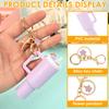 8/16 Pcs Mini Tumbler Keychain Colorful Tumbler Lip Balm Holder with Removable Lids Portable Cup Keychain for Bag Key Decoration