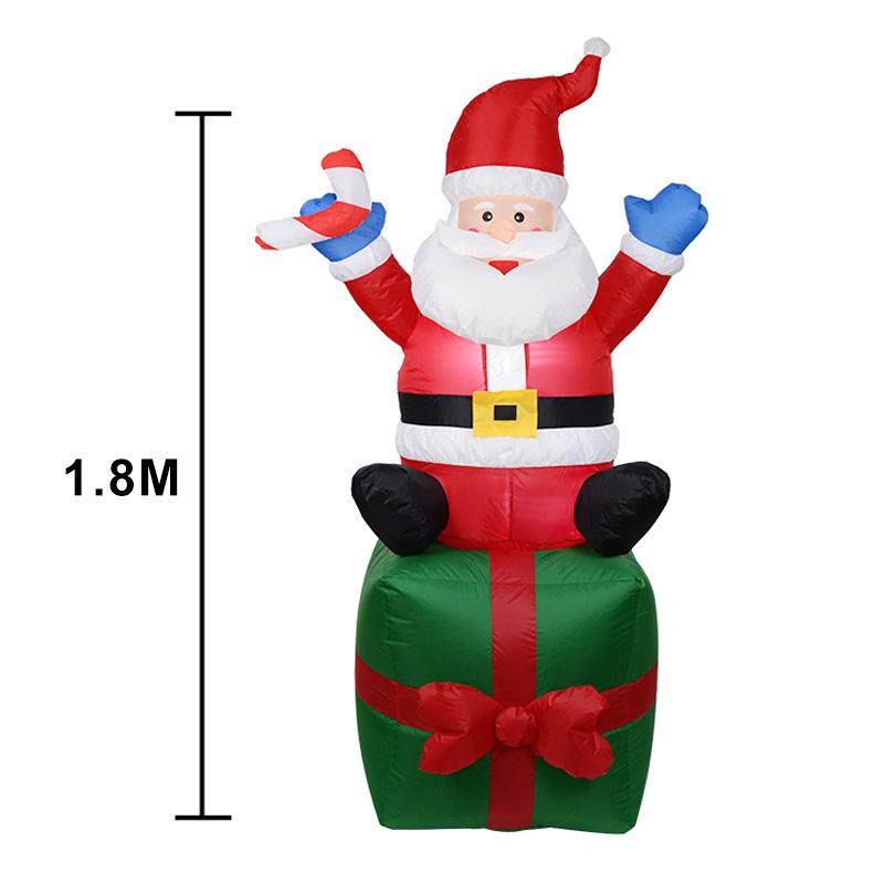 Christmas Inflatable LED Lights Santa Claus Ornament Cartoon Model Decor Home Outdoors Christmas New Year Decor