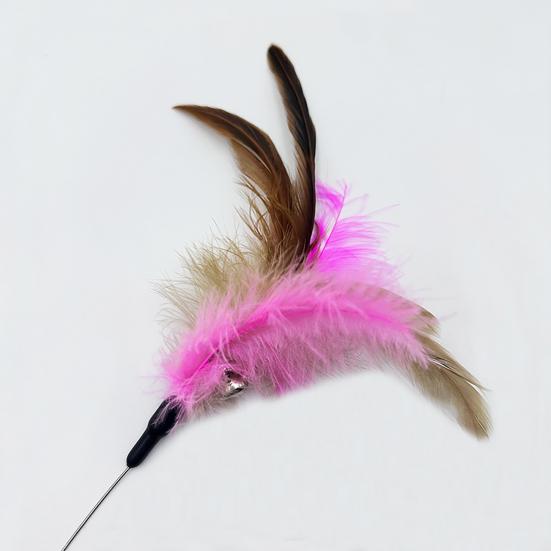Silicone Cat Collar Toy with Bell Adjustable Teasing Wand Cats Interactive Feather Collar Toys Self-Entertaining Pet Supplies for Play All Day