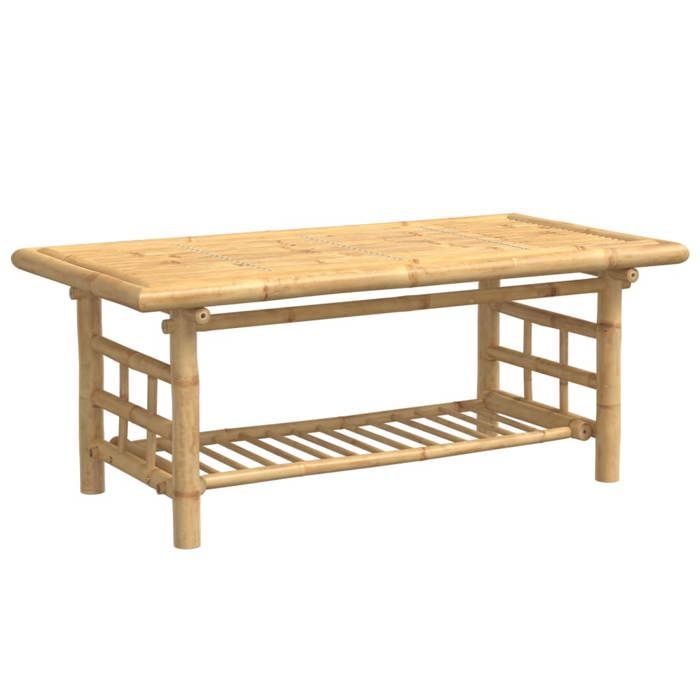 VidaXL Coffee Table 110x55x45 Cm Bamboo, Side Table, Living Room Table, Accent Table, Sofa End Table, Center Table, 368046