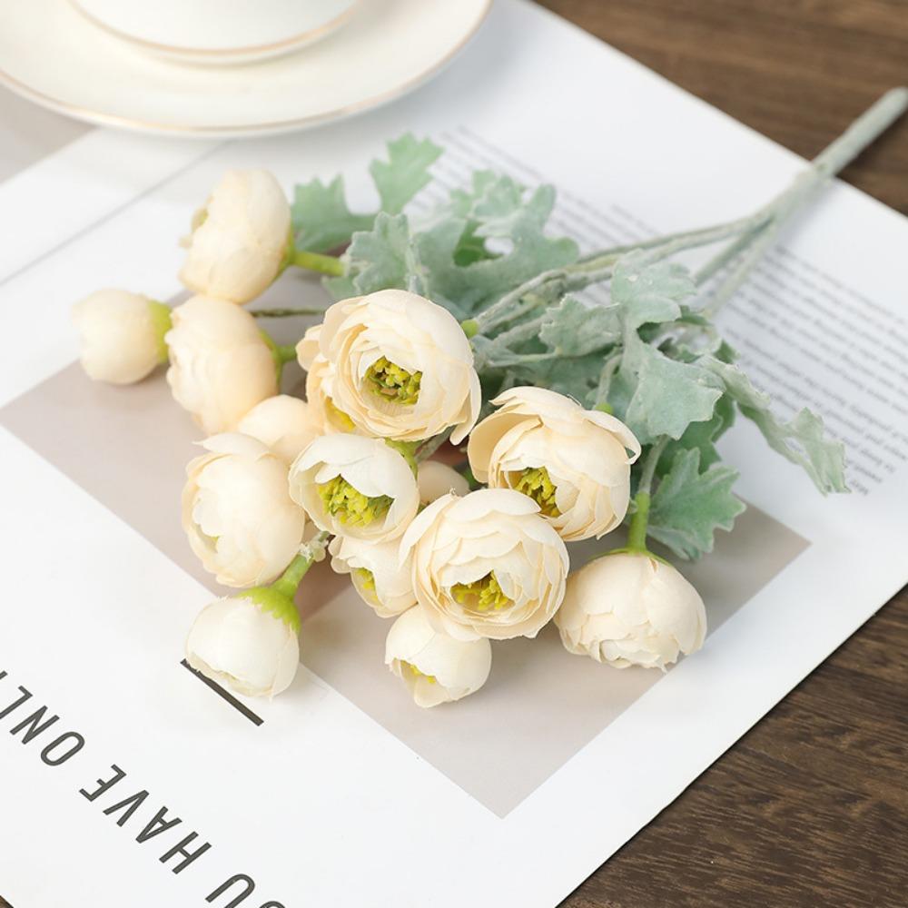 Multicolor Simulation Camellia Flower 15 Heads Faux Flower  Wedding Ornament