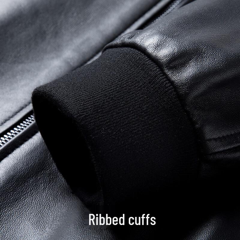 Men's Premium Sheepskin Leather Baseball Jacket