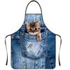 Nosleeve Waterproof Apron For Kitchen And Grilling With Colorful Abstract Design