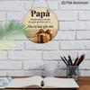2D Flat, 1pc Round Aluminum Hanging Sign - Italian Dad Gratitude Quote Metal Wall Art, Vintage Gift Box Design, Perfect for Father's Day, Birthday
