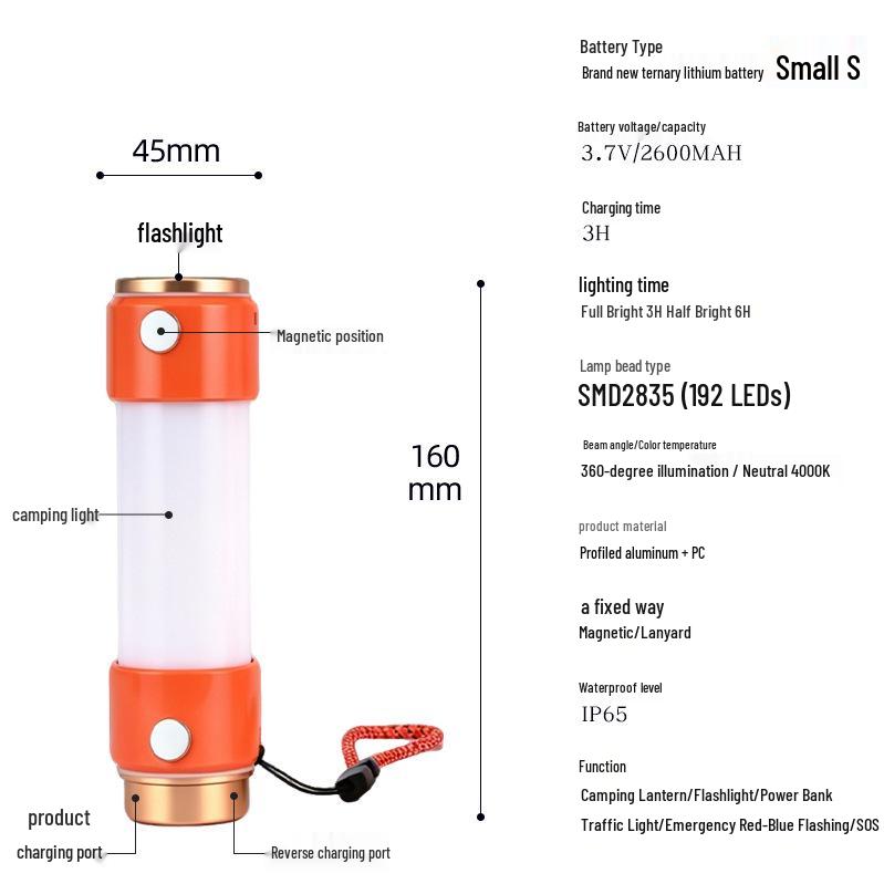 Rechargeable LED Flashlight for Outdoor Camping: USB, Long Battery Life, Strong Light