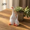 Weatherproof Resin Figures for Fish Tanks Double Duck Figurine, Micro Landscape Ornaments, Waterproof Miniature Animal Creative Desktop Soft