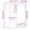Wall Mounted Bathroom Cabinet with Mirror Sonoma Oak 50 x 21 x 60 cm