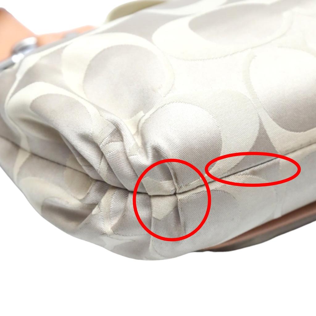 COACH Signature 2WAY Shoulder Bag leather beige Women F14562 Used