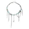 Artistic Short Clavicle Necklace Featuring Geometric Plastic Beads And Movable Tassels Decoration Fashion Neckwear