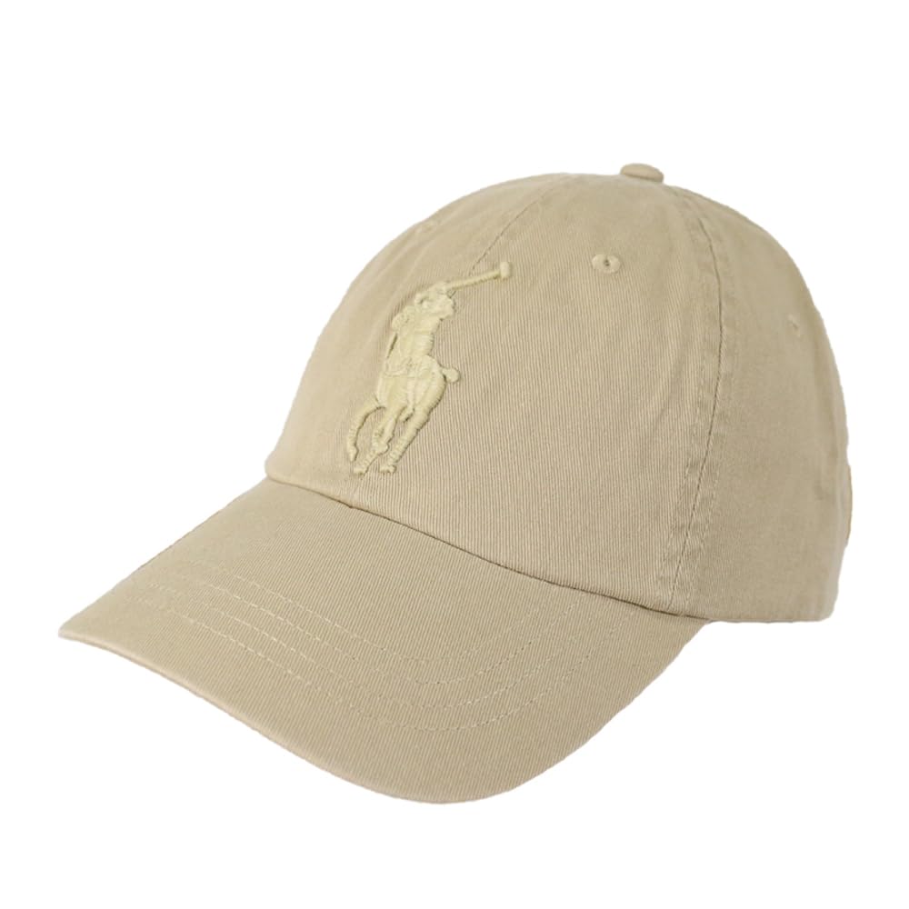 

(Polo Ralph Lauren) POLO Ralph Lauren Men s Women s Big Pony Embroidered Cap Hat 01080217 BEIGE [Used]