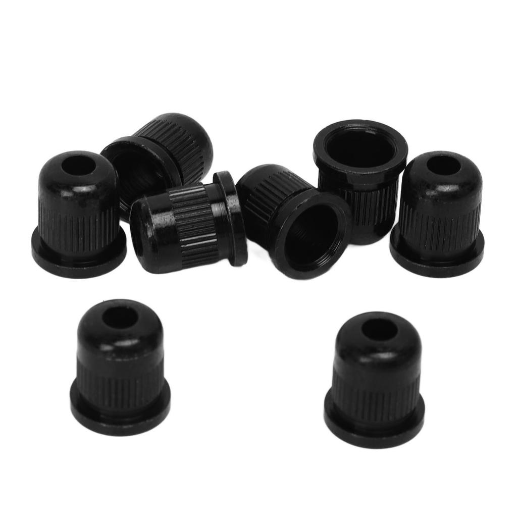 8PCS Guitar String Ferrule Alloy Compact Bass Through Body Buckle for Replacement Black