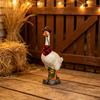 Garden White Goose Sculpture Decoration Realistic Adjustable Neck Figurine Garden Animal Sculpture Goose Figure For Porch Yard