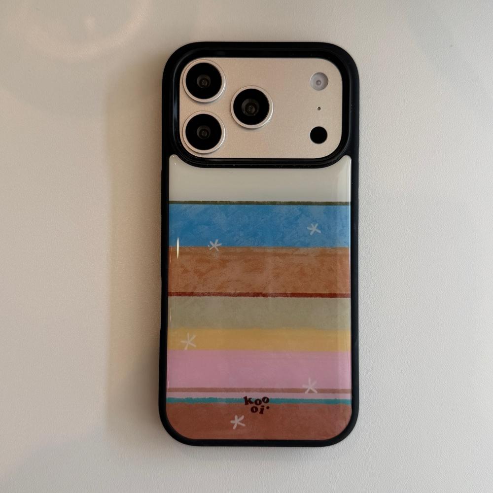 Ins Color Graffiti Striped Stars for Iphone17promax Apple 16 Phone Case 15pm New 14pro Girl Heart 17 Internet Celebrity All-inclusive