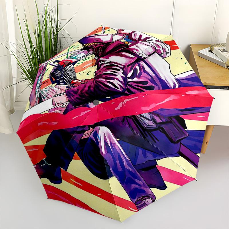 

1pc Auto-Open Close Umbrella with Convenient 3-Fold Design, Featuring 8-Bone Iron Frame - Perfect for Fans, Travelers, Daily Use, and as a Gift!U037