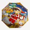 1pc Detective Conan Christmas Edition Automatic Opening/Closing Outdoor Umbrella - Portable 3-Fold Design with Iron Frame - Outdoor, Gift for Fan