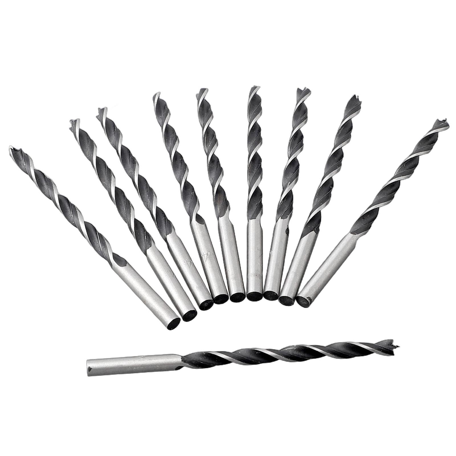 

10pcs 75mm Woodworking Spiral Drill Bit Set with 4mm Diameter for Precision Drilling in Wood and Artificial Wood Materials China Mainland