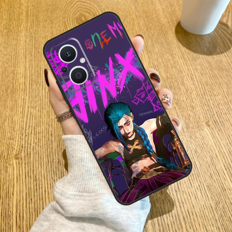 

Arcane Jinx Vi Anime Case For OPPO Find X6 X5 X3 X2 Pro Lite Neo Reno 7 3 4 5 6 8 Lite 8T 2Z 4Z 5Z Cover Coque OPPO Reno2 Z
