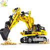 HUIQIBAO 841PCS MOC Engineering Excavator Truck Building Blocks Vehicle Car Bricks City Construction Toys For Children Boys