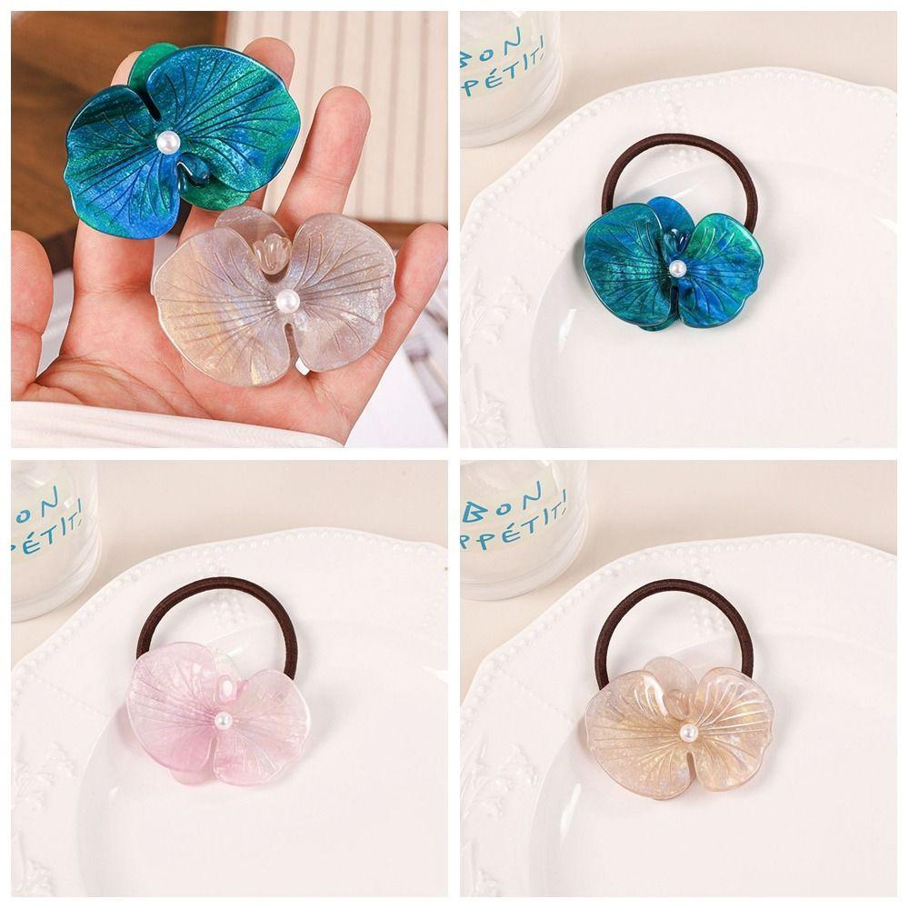 Acetic Acid Butterfly Orchid Hairpin Korean Style Fresh Barrettes Flower Duckbill Clip  Decoration