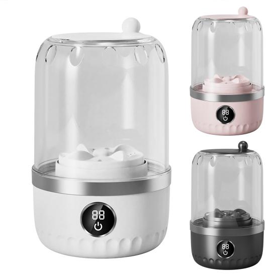 Portable Mini Washing Machine Automatic Laundry Cup for Underwear & Socks Quiet Operation Efficient Baby Clothes Washer for Travel Camping