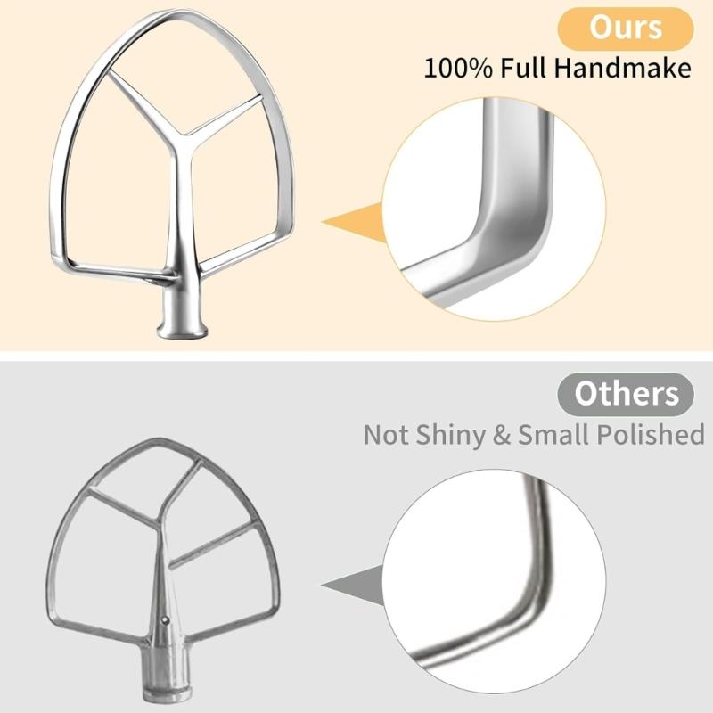 Stainless Steel Flat Beater Paddle for 7QT Bowl Lift Stand Mixer Beater Replacement Attachment Accessories