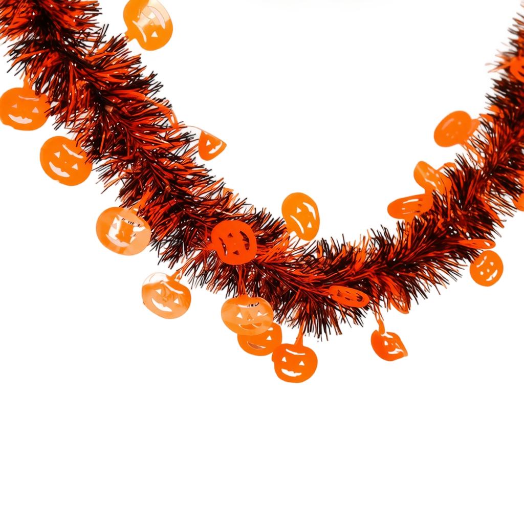Halloween Orange Pumpkin Bunting Garland for Party Decorations , Indoor Outdoor Hanging