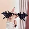 Metal Heart Rimless Sunglasses Women Men Steampunk Luxury Brand UV400 Gradient Hip Hop Eyewear Shades