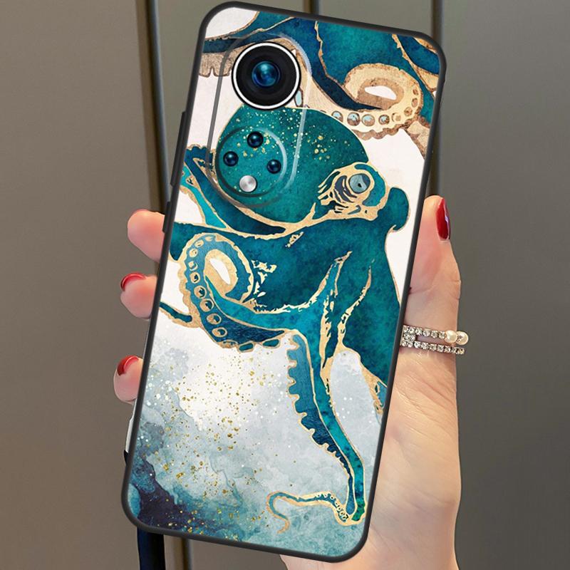 Marine Life Ocean Octopus Case For Honor Magic 6 Pro 5 Lite 50 70 90 X6 X7 X8 X9 Honor X6a X7a X8a X9a X8b X9b Cover