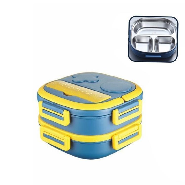 Elegant Two Level Lunch box with Seal Lid Unique Multi Layer Food Storage Box for Business Lunches and Outdoor Picnics