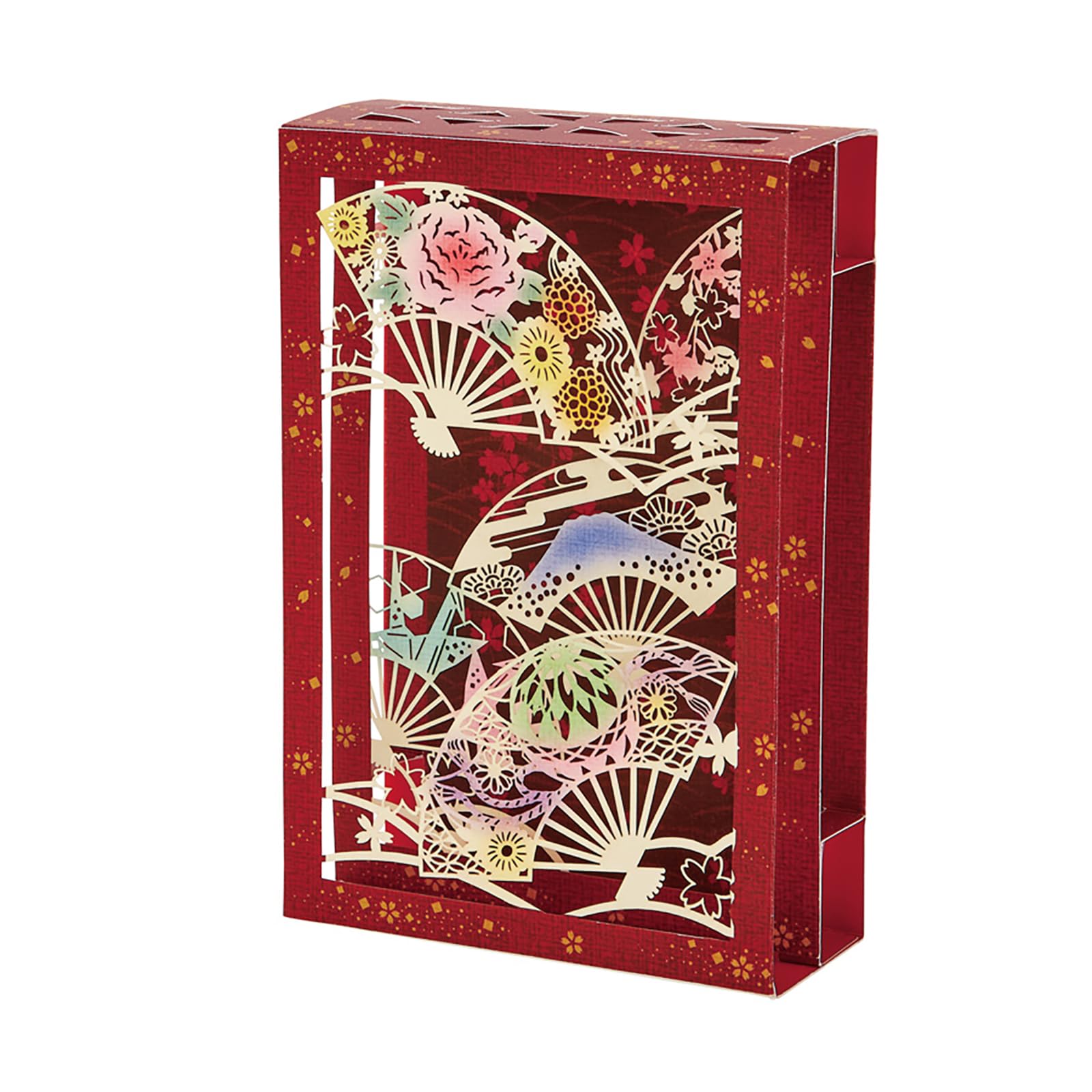 

Sanrio Christmas Fan Message Greeting JXJ 106593 Japanese-Style Card, Laser-Cut Box-Shaped Card, Card, 11-4,
