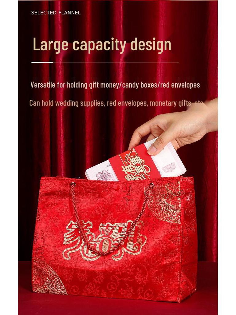 Large Red Wedding Gift Envelope – Elegant Engagement/Betrothal Money Bag