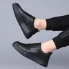 Men's 2025 Autumn Cowhide Leather Casual Sneakers with Thick Soles