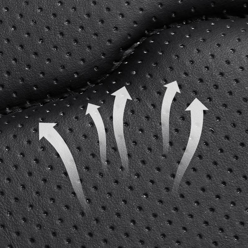 Napa Leather All-Season Perforated Car Seat Cushion for Driver's Seat