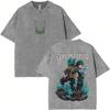 Washed Vintage Anime My Hero Academia Midoriya Izuku and Bakugou Katsuki Merch T Shirt Men Women Casual Retro Oversized Tshirts