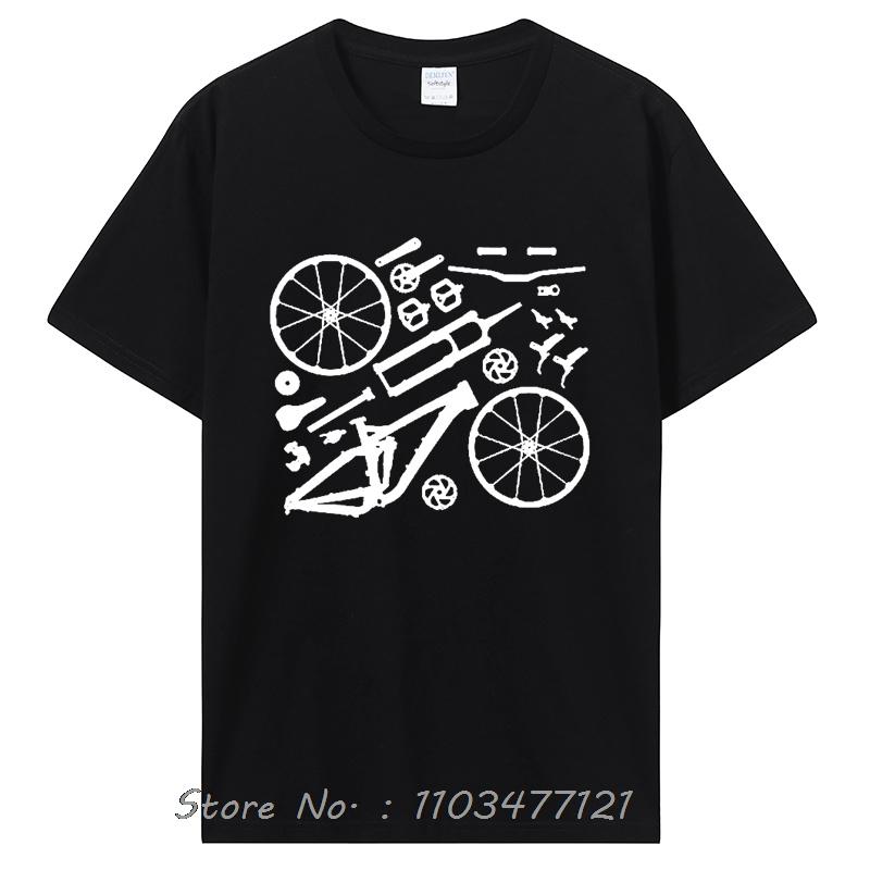 

New Enduro Mountain Bike Mtb Parts Tshirt Tagless Coton T-Shirt Graphic cotton Tees Men Clothing funny Oversized Tshirt 4XL