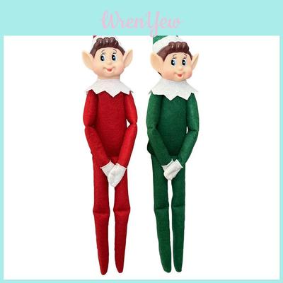 Enchanting Christmas Elf Doll Figurine Charming Holiday Decor Pvc Material