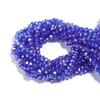 1 Strand 3 4 6 8 10mm Rondelle Faceted Crystal Beads Blue AB Glass Loose Spacer Bead For DIY Jewelry Making Bracelet Accessories