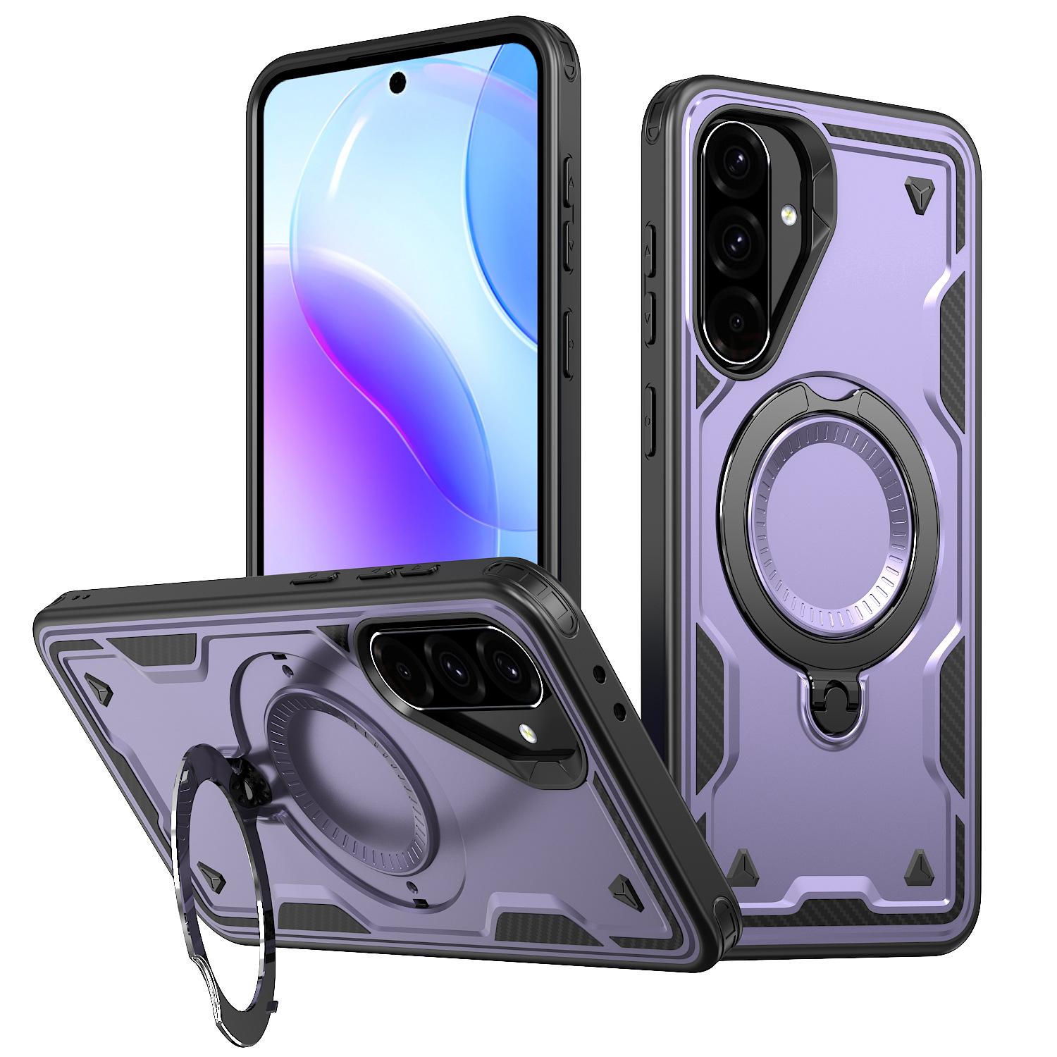 

Для Samsung Galaxy A56 A55 A35 A36 A25 A26 A14 A15 A16 A17 A05 A06 A05s Чехол для телефона Магнитная подставка Tpu+Pc Противоударная Жесткая накладка Galaxy A56