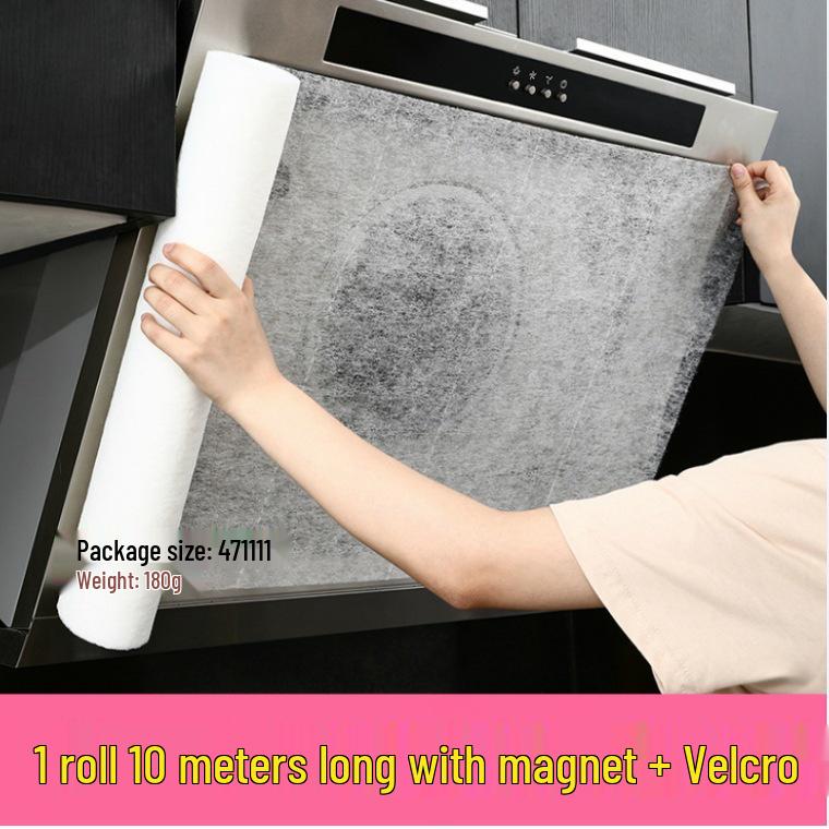 Japan High-Temperature Resistant Kitchen Filter: Oil Absorbing Cotton Mesh, Anti-Smoke, Flame Retardant Protective Oil Sticker