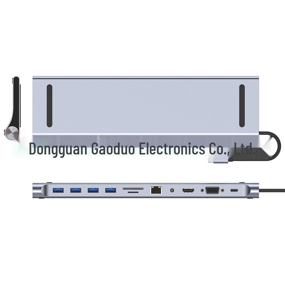 11-in-1 USB-C Hub Docking Station with USB 3.0, PD, VGA & Desktop Stand