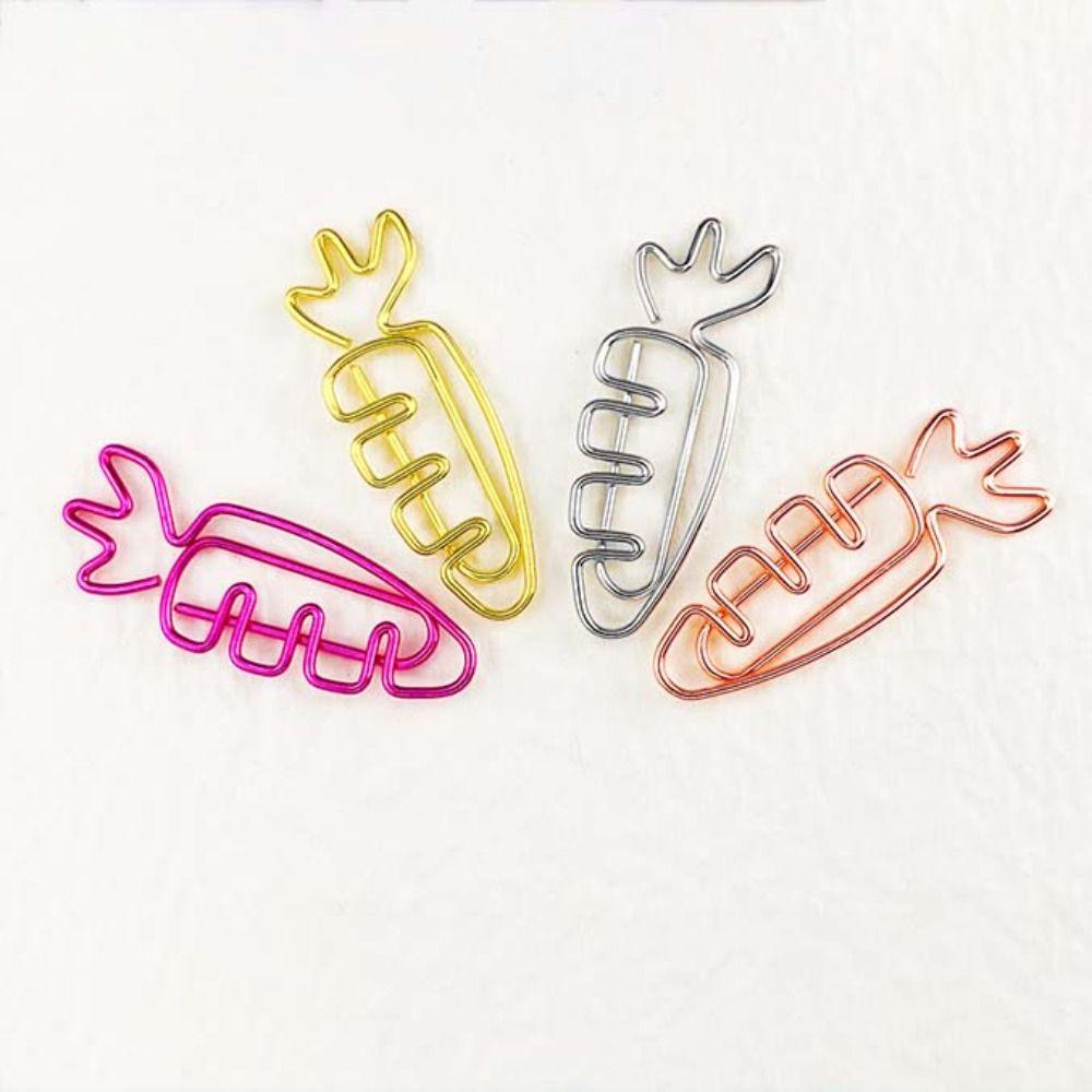 20pcs Metal Paper Clips Cartoon Paper Decorative Clip Metal Paperclip  School