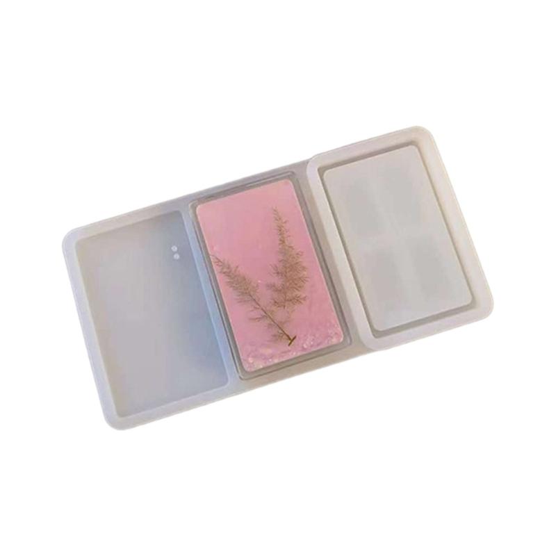 DIY High Definition Transparent Moulds Flowing Sand Goo Card Brick Silicone Mold Unique Decorations Making Resin Mold