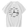Mens Tshirt 100Cotton Casual Funny Math Clock Print Summer Loose Oneck T Shirt for Men Short Sleeve Cool Tshirt Male Tshirt