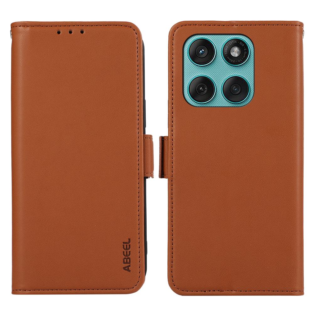 

ABEEL Чохол для Motorola Edge 60 5G/60 Fusion 5G Шкіряний чохол для телефону з гаманцем та RFID-блокуванням Brown